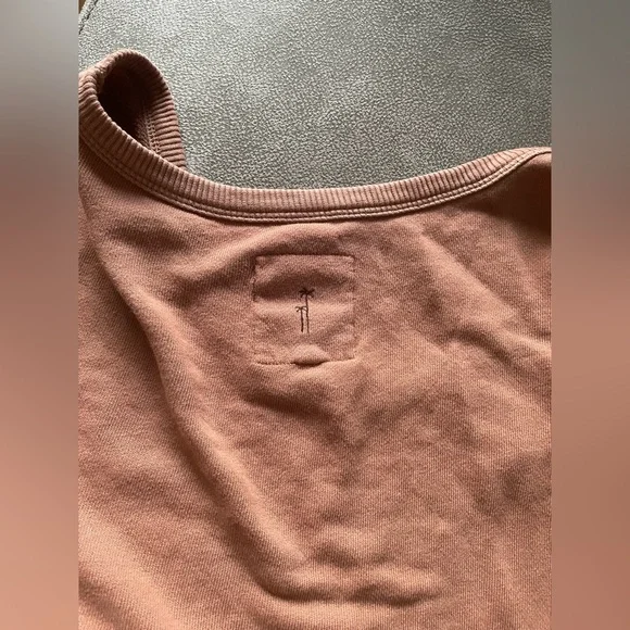 Aerie Summer Daze Scoop Neck Pullover Lightweight Sweatshirt Brown - Picture 4 of 4